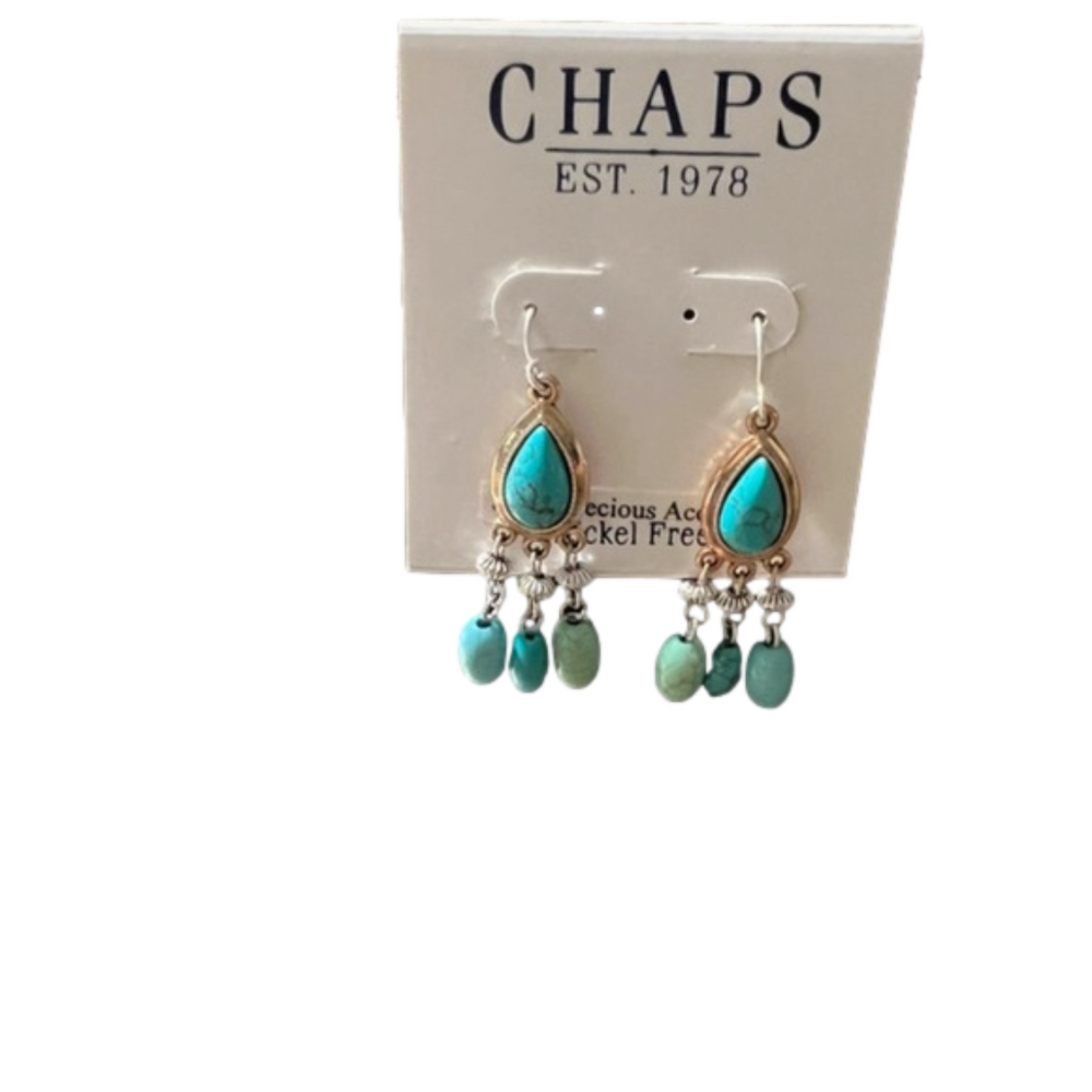 CHAPS Boho Style Earrings NWT